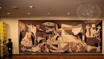 Iconic tapestry of Picasso's Guernica back at United Nations after year-long absence