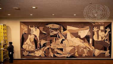 Iconic tapestry of Picasso's Guernica back at United Nations after year-long absence