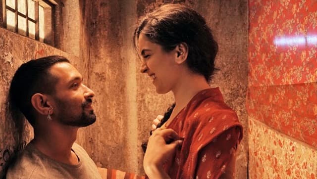 Sanya Malhotra, Vikrant Massey in a still from Love Hostel