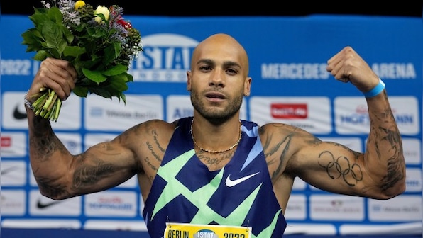 Olympic 100m champ Lamont Marcell Jacobs wins on return, Armand Duplantis just misses world record