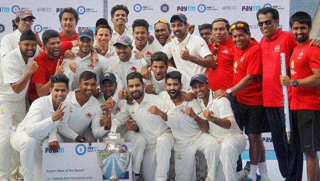 On this day in 2016: Mumbai beat Saurashtra to lift Ranji Trophy for 41st time On this day in 2016: Mumbai beat Saurashtra to lift Ranji Trophy for 41st time