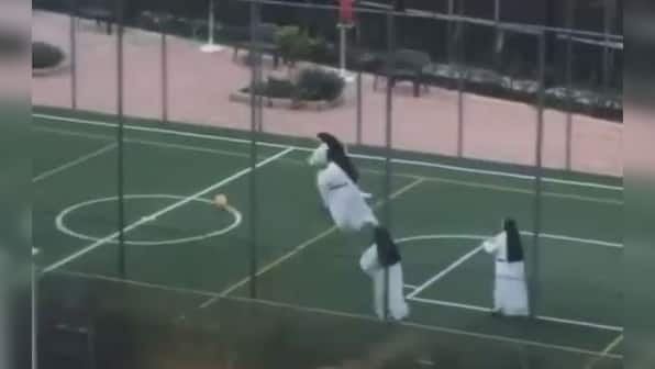 Netizens cheer as four Italian nuns play football, watch viral video here