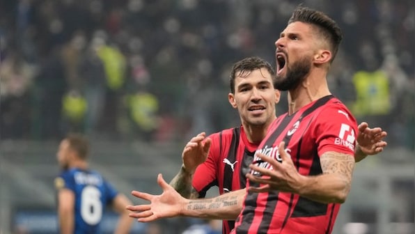 Serie A: AC Milan's Olivier Giroud shoots open title race with derby double against Inter