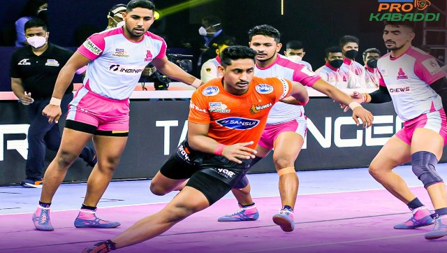 Pro Kabaddi League 2021-22: Jaipur Pink Panthers beat U Mumba to get closer to playoff spot Pro Kabaddi League 2021-22: Jaipur Pink Panthers beat U Mumba to get closer to playoff spot