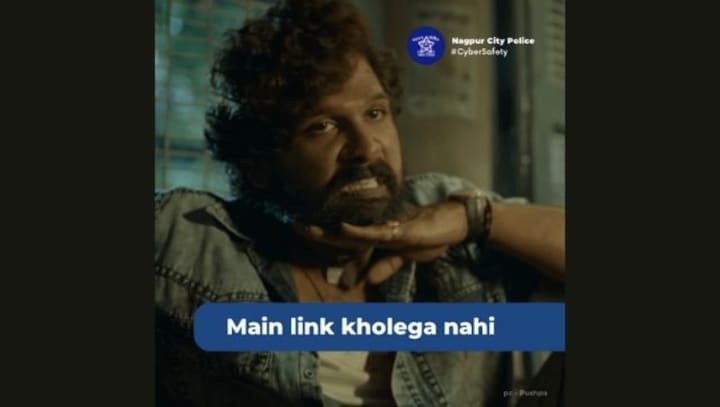 Nagpur Police uses Allu Arjun’s dialogue from Pushpa: The Rise to warn against cyber fraud