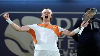 Andrey Rublev enters Dubai final against Jiri Vesely with 'no war please' plea
