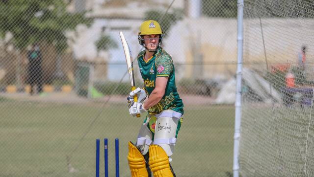 English batter Tom Kohler-Cadmore at a Peshawar Zalmi training session in the seventh season of the Pakistan Super League. Image credit: Twitter/@PeshawarZalmi