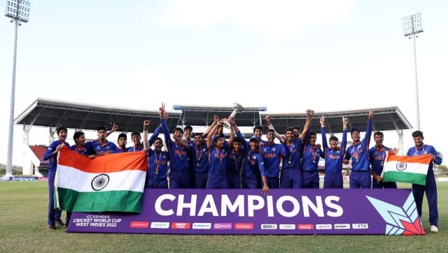 India won the U-19 World Cup for a record fifth time in 2022. Twitter/@BCCI