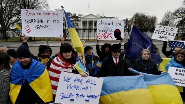 Ukraine flags fly in Europe, US against Putin's 'surreal war' Ukraine flags fly in Europe, US against Putin's 'surreal war'