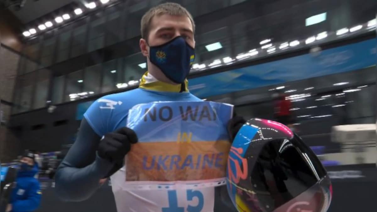 Beijing Winter Olympics 2022: Olympian flashes 'No War in Ukraine' sign after competing