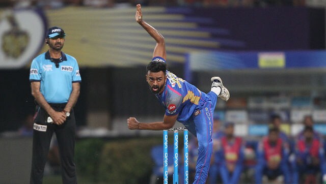 Jaydev Unadkat in action for Rajasthan Royals in IPL 2018. Sportzpics