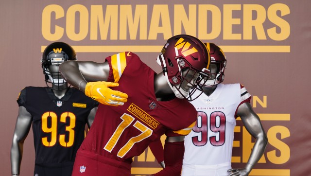 Washington's NFL team unveils new name as 'Commanders' Washington's NFL team unveils new name as 'Commanders'