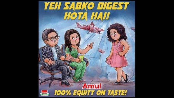 Amul topical features Shark Tank India judge Ashneer Grover and rejected pitcher Niti Singhal