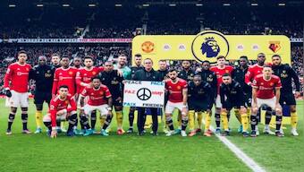 Premier League clubs show Ukraine support as Christian Eriksen makes emotional return