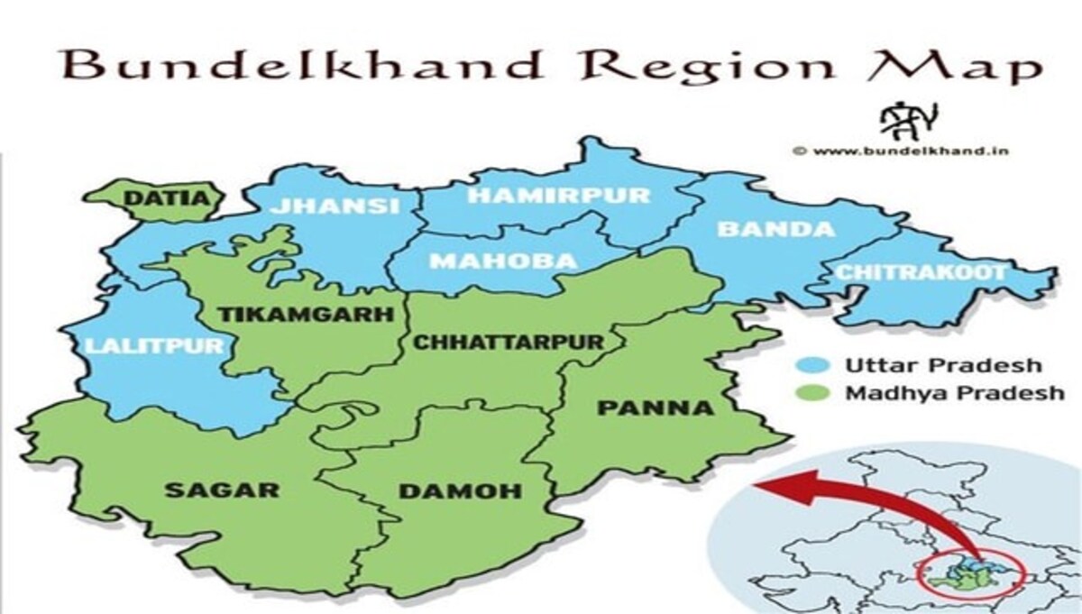 Bundelkhand Map In Up Up Polls: Mega Projects, Caste Equations To Decide Battle For Bundelkhand