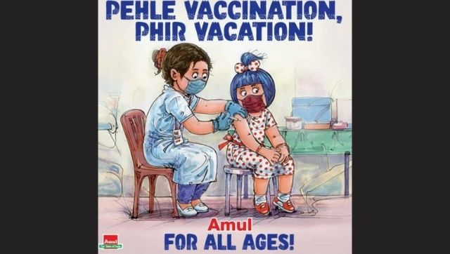 Amul shares interesting topical to encourage children from 12-14 years to get their COVID jab Amul shares interesting topical to encourage children from 12-14 years to get their COVID jab
