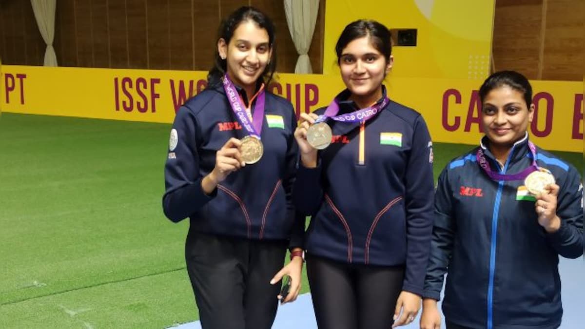 ISSF World Cup: India's Shri Nivetha, Esha Singh and Ruchita Vinerkar win gold in women's 10m air pistol team event