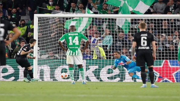 Europa League: Eintracht Frankfurt down Real Betis in round of 16 first leg, Lyon beat Porto