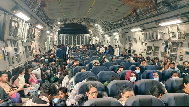 Russia-Ukraine conflict: Three IAF aircraft carrying 629 Indians land in Delhi Russia-Ukraine conflict: Three IAF aircraft carrying 629 Indians land in Delhi