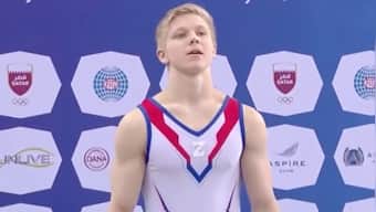'Shocking behaviour': Russian gymnast Ivan Kuliak wears war symbol on podium next to Ukrainian winner