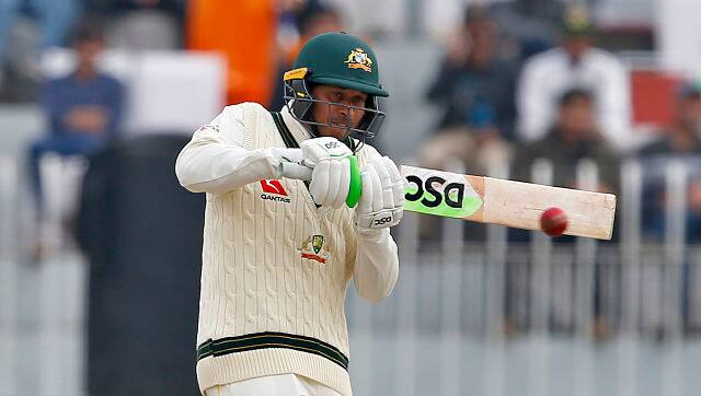 Australia’s Usman Khawaja in action. Image: AP 