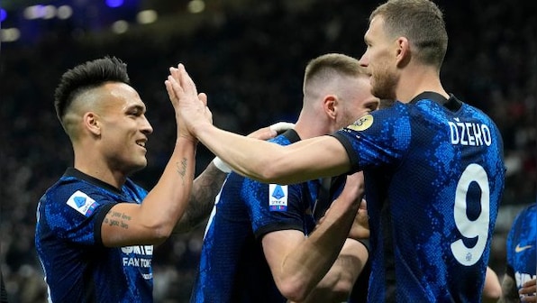Serie A: Lautaro Martinez hat-trick fires Inter Milan top in Italy as Liverpool date looms