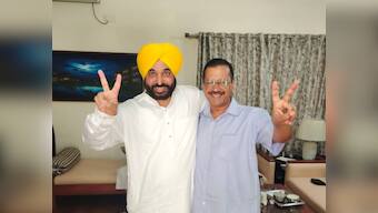 Day after historic Punjab poll win, AAP CM face Bhagwant Mann meets Kejriwal in Delhi