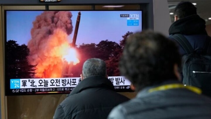 North Korea fires four suspected shots from 'multiple rocket launchers', says South Korea