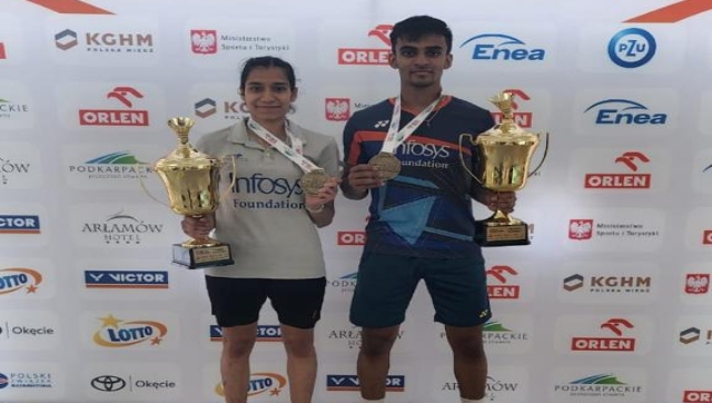 Polish Open: Indian shuttlers Anupama Upadhyaya and Kiran George win women's, men's titles Polish Open: Indian shuttlers Anupama Upadhyaya and Kiran George win women's, men's titles