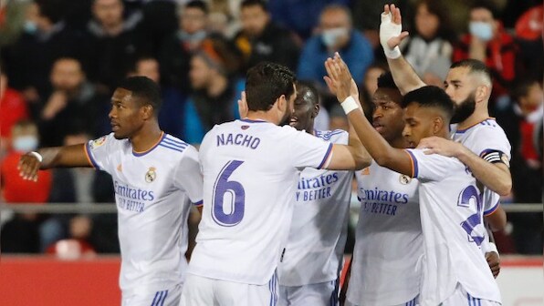 LaLiga: Karim Benzema breaks French record in win but limps off ahead of Clasico