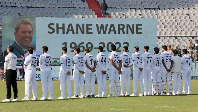 India vs Sri Lanka: Players wear black armbands, observe minute's silence in memory of Shane Warne and Rodney Marsh India vs Sri Lanka: Players wear black armbands, observe minute's silence in memory of Shane Warne and Rodney Marsh