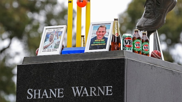 Beer, cigarettes and a meat pie: Fans mourning Shane Warne’s demise leave offerings at spin legend’s statue outside MCG