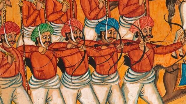 Historian William Dalrymple writes in a note on Sotheby’s website that the panorama presents “one of the crucial turning points of Indian history”. Image courtesy: Sotheby's
