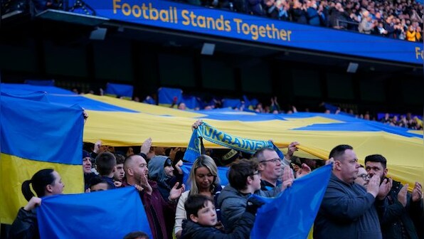 'No war', 'United in peace': Sport turns blue and yellow in support of Ukraine