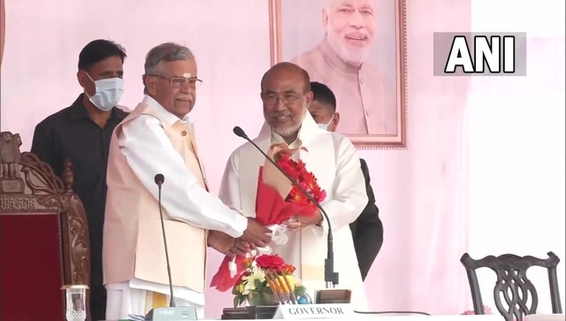 Manipur: With past stints in football and journalism, N Biren Singh sworn-in as chief minister for second term Manipur: With past stints in football and journalism, N Biren Singh sworn-in as chief minister for second term