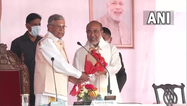 Manipur: With past stints in football and journalism, N Biren Singh sworn-in as chief minister for second term