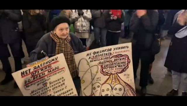 Russia-Ukraine crisis: Elderly Russian activist arrested for taking part in anti-war protest; watch Russia-Ukraine crisis: Elderly Russian activist arrested for taking part in anti-war protest; watch