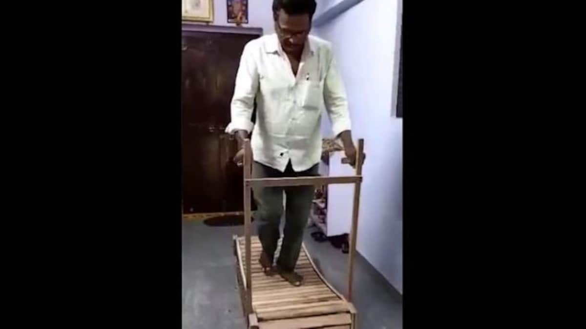 Watch: Telangana man designs wooden treadmill that works without electricity; wins praise