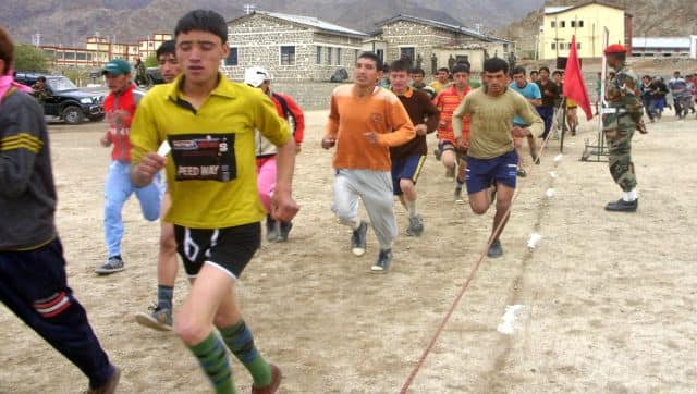 An applicant is awarded 60 marks if he can complete the 1.6-km run within 5 minutes and 30 seconds. Image Courtesy: Indian Army