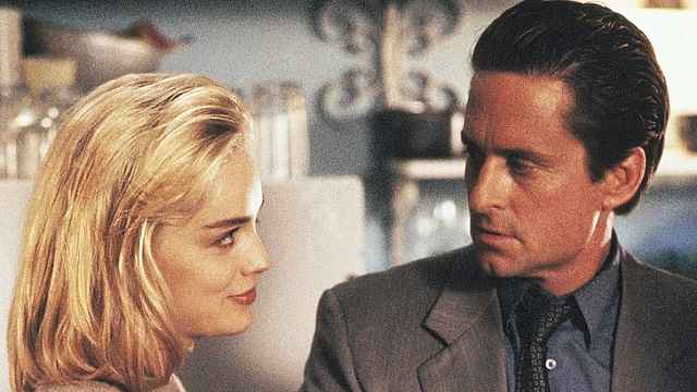Sharon Stone and Michael Douglas in Basic Instinct