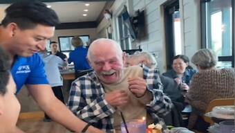 Watch: Viral video of 85-year-old overwhelmed on receiving birthday cake