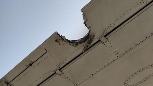 SpiceJet flight collides with electric pole before take-off at Delhi airport SpiceJet flight collides with electric pole before take-off at Delhi airport