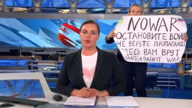 The Russian journalist who chose to speak up: Marina Ovsyannikova faces possible jail time for on-air anti-Ukraine protest The Russian journalist who chose to speak up: Marina Ovsyannikova faces possible jail time for on-air anti-Ukraine protest