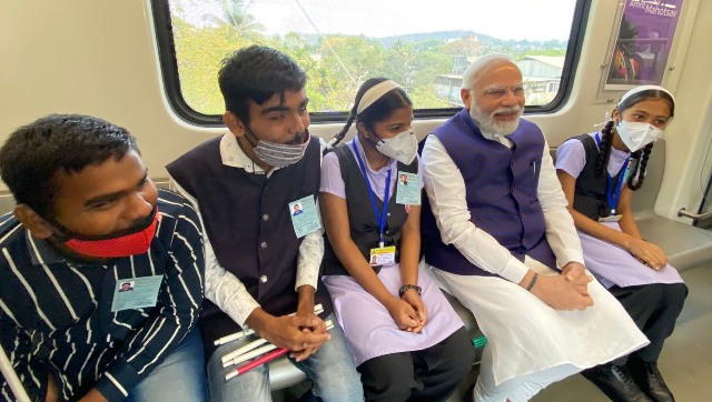 PM Modi inaugurates Pune metro rail project, buys ticket and takes train ride; see pics here PM Modi inaugurates Pune metro rail project, buys ticket and takes train ride; see pics here