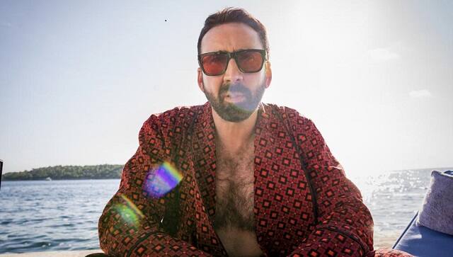 This image released by Lionsgate shows Nicolas Cage as himself in a scene from 