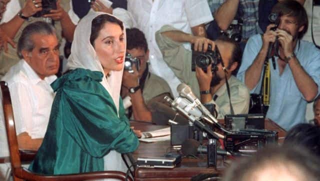 Benazir Bhutto was the first Pakistani prime minister to face a no-confidence motion in November 1989. AFP