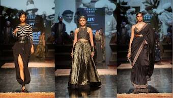 Mrunal Thakur walked for JJ Valaya show at Lakme Fashion Week 2022