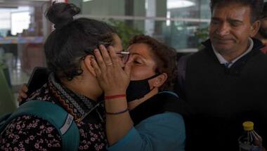 Tears of relief: Tired smiles, heartwarming hugs and victory signs as Indian students safely return from Ukraine