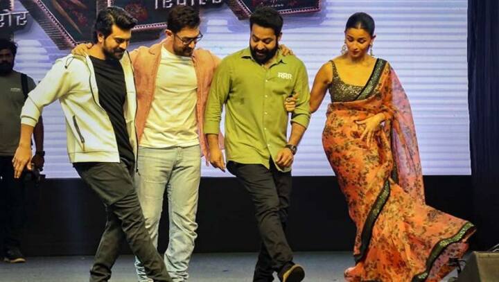 Watch: Aamir Khan shakes a leg with Ram Charan and Jr NTR on Nattu Nattu from RRR