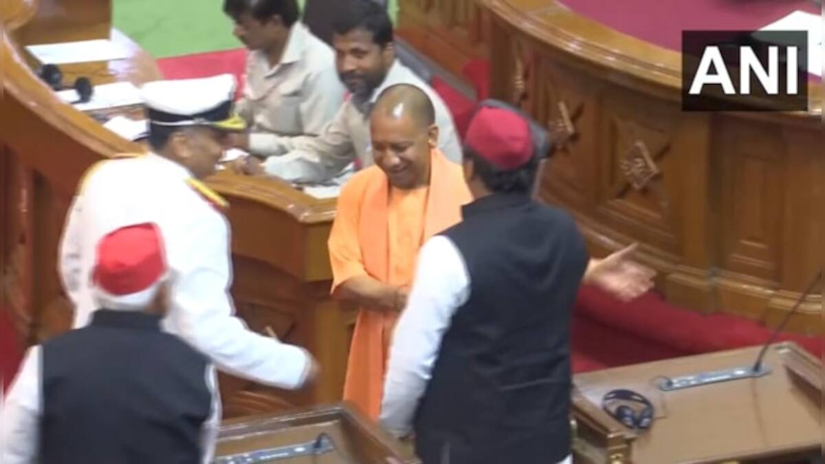 Watch: Yogi Adityanath and Akhilesh Yadav smile, greet each other in UP ...